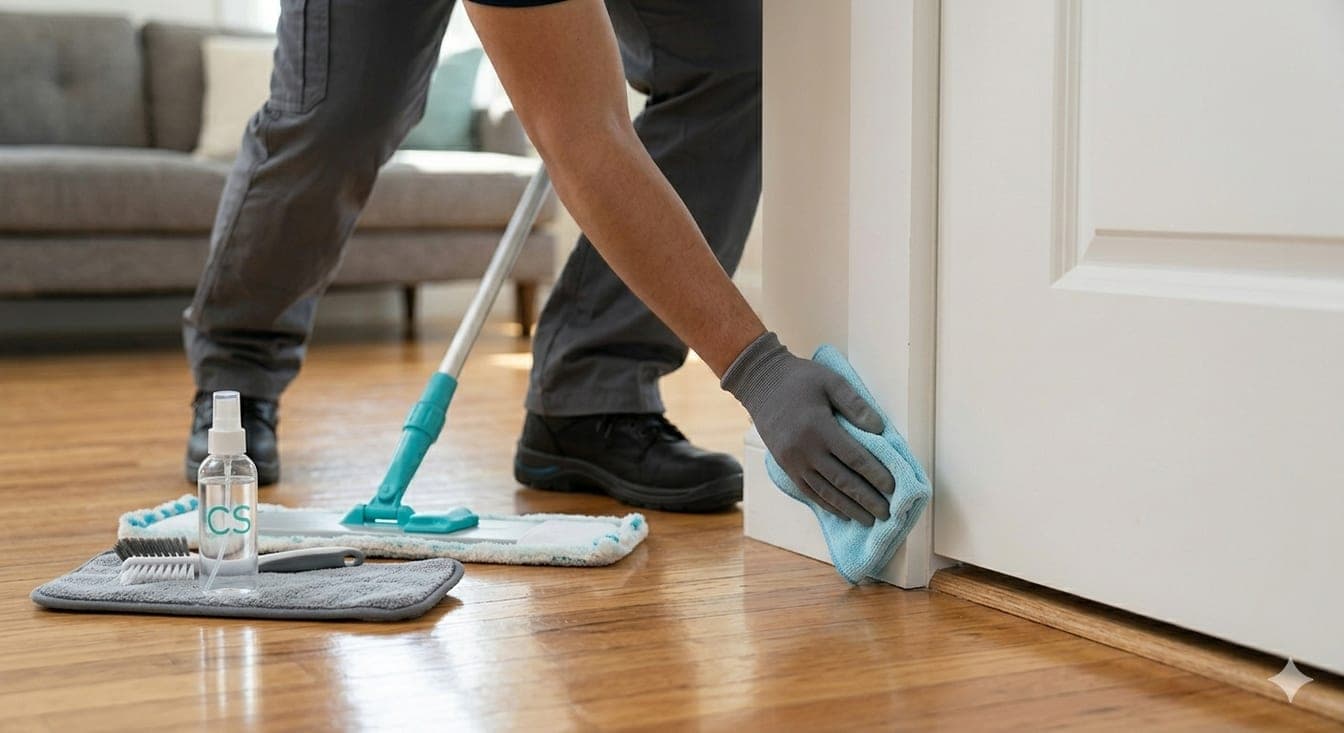 Commercial cleaning business entrance