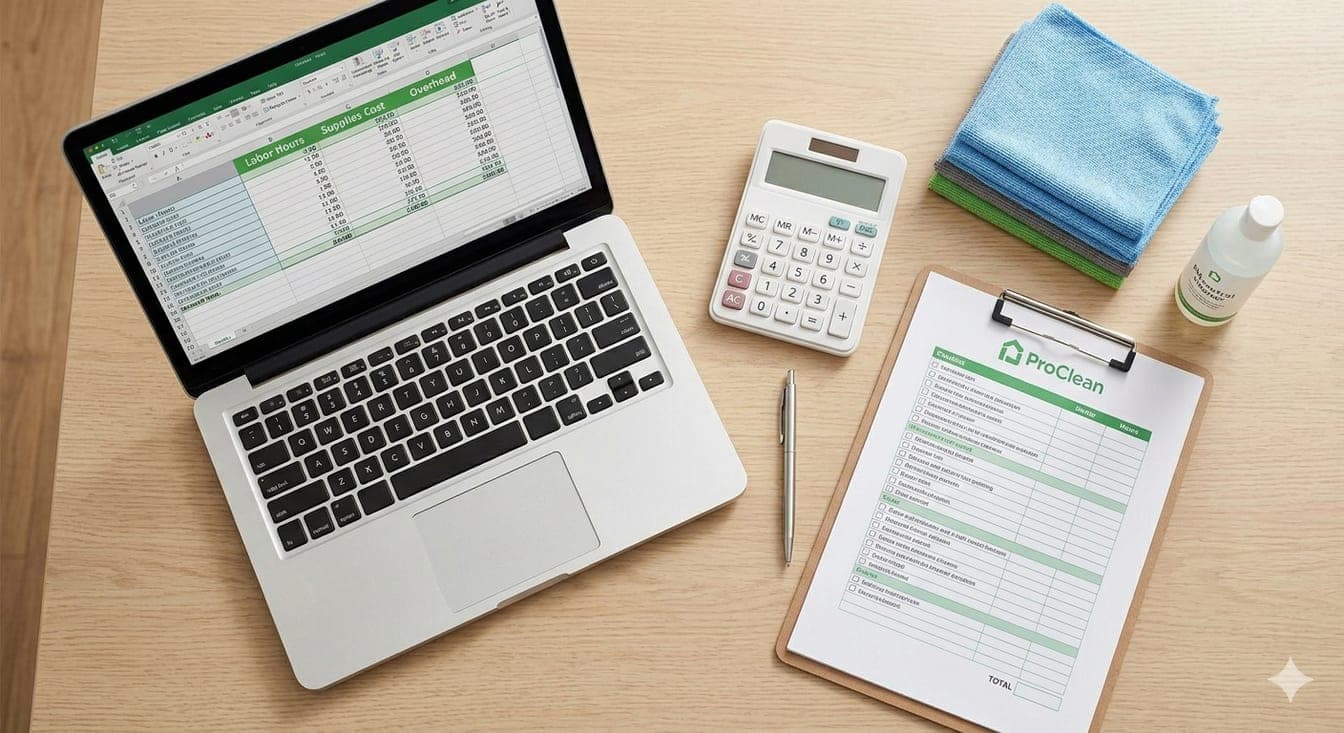 Cleaning business pricing calculator spreadsheet
