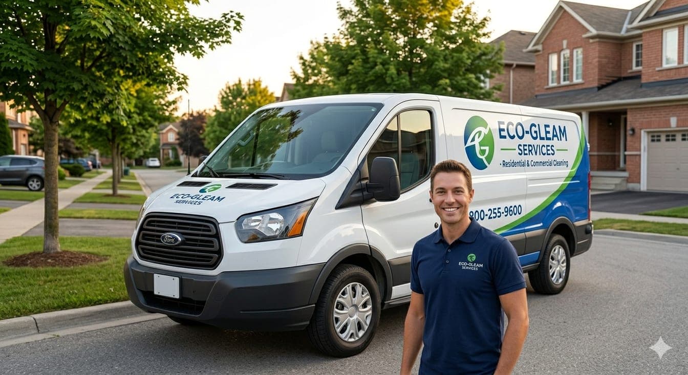Branded cleaning van for small business launch